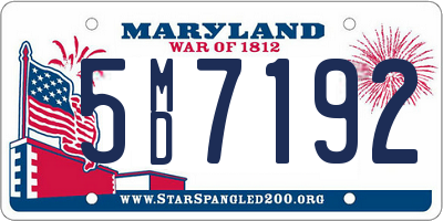 MD license plate 5MD7192