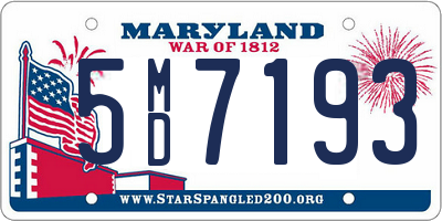 MD license plate 5MD7193