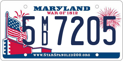 MD license plate 5MD7205