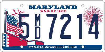 MD license plate 5MD7214