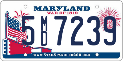 MD license plate 5MD7239