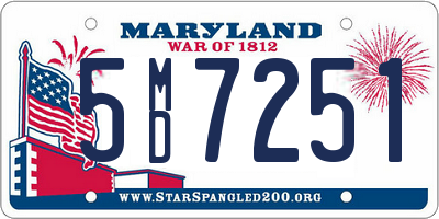 MD license plate 5MD7251