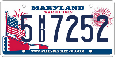 MD license plate 5MD7252