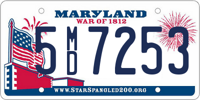 MD license plate 5MD7253