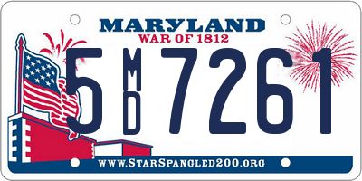 MD license plate 5MD7261