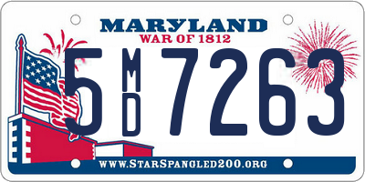 MD license plate 5MD7263