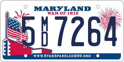 MD license plate 5MD7264