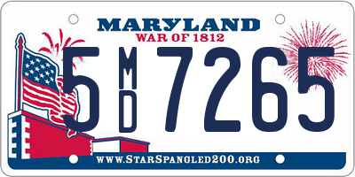 MD license plate 5MD7265