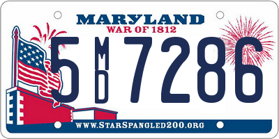 MD license plate 5MD7286