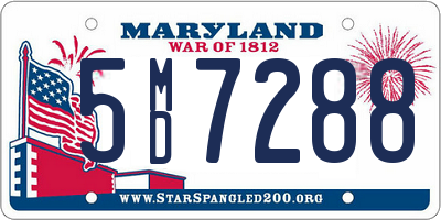 MD license plate 5MD7288