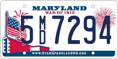MD license plate 5MD7294