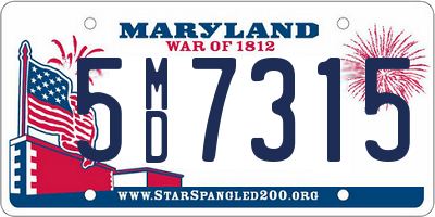 MD license plate 5MD7315
