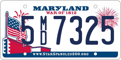 MD license plate 5MD7325
