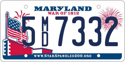 MD license plate 5MD7332