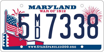 MD license plate 5MD7338