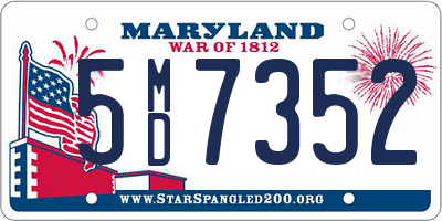 MD license plate 5MD7352