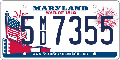MD license plate 5MD7355