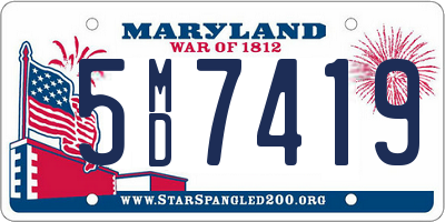 MD license plate 5MD7419