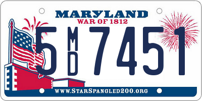 MD license plate 5MD7451