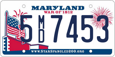 MD license plate 5MD7453