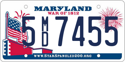 MD license plate 5MD7455