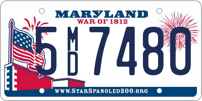MD license plate 5MD7480