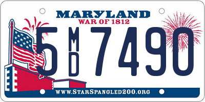 MD license plate 5MD7490