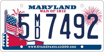 MD license plate 5MD7492