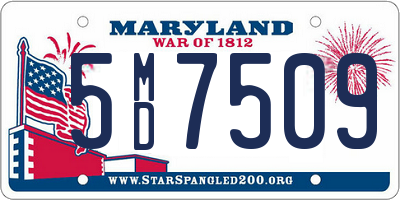 MD license plate 5MD7509