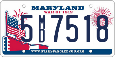 MD license plate 5MD7518