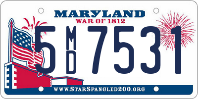 MD license plate 5MD7531