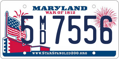 MD license plate 5MD7556