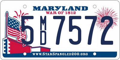 MD license plate 5MD7572