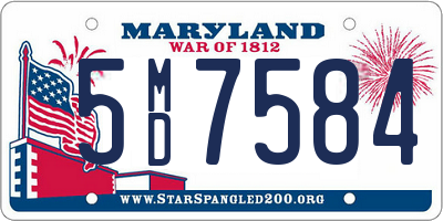 MD license plate 5MD7584