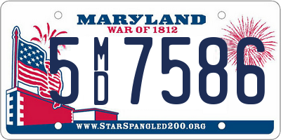 MD license plate 5MD7586