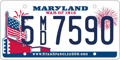 MD license plate 5MD7590