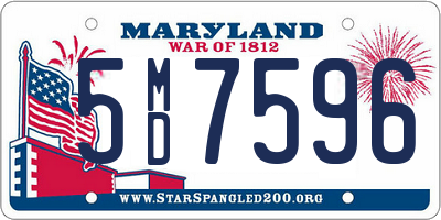MD license plate 5MD7596