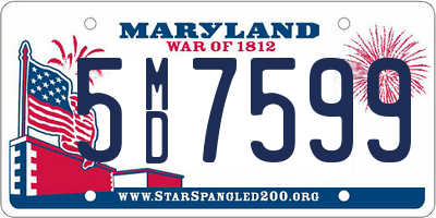 MD license plate 5MD7599