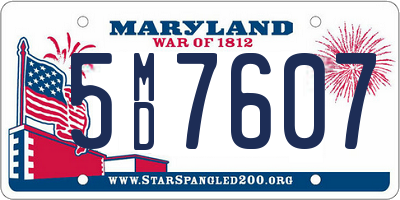 MD license plate 5MD7607