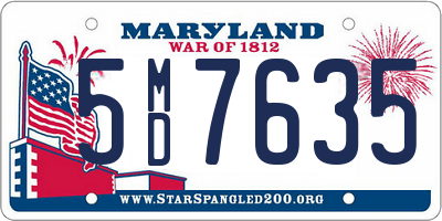 MD license plate 5MD7635