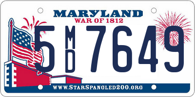 MD license plate 5MD7649