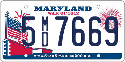 MD license plate 5MD7669
