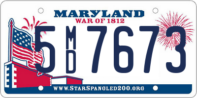 MD license plate 5MD7673