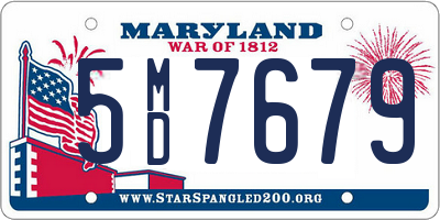 MD license plate 5MD7679