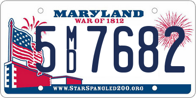 MD license plate 5MD7682