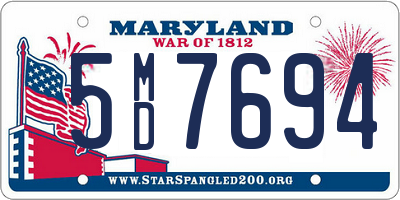MD license plate 5MD7694