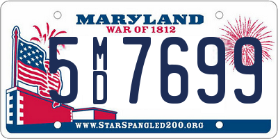 MD license plate 5MD7699