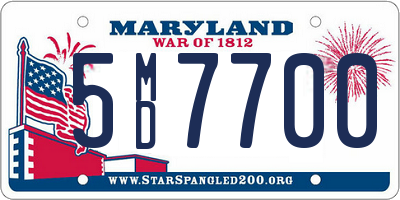 MD license plate 5MD7700