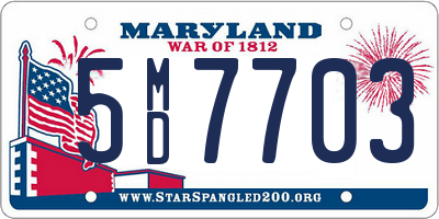 MD license plate 5MD7703