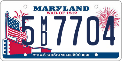 MD license plate 5MD7704